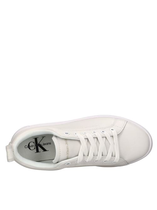 Sneakers in pelle e tessuto CALVIN KLEIN | YW0YW01309BIANCO